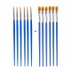 6 Round+ 6 Flat pcs Nylon Hair Detail Paint Brush Children DIY Art Supplies Tool Watercolor Artist Painting Brush Art Stationery