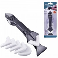 Glass Glue Angle Scraper & Tile Gap Refill Agent Multifunction 5 In 1 Silicone Caulking Tools Remover Angle Seam Shovel